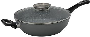 Steuber Hochrand-Pfanne Ø28 cm mit Aroma-Funktion Schmortopf Antihaft Induktion