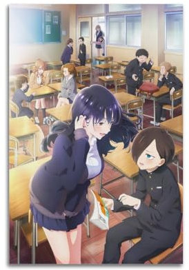 ZaMouss Anime-Poster The Dangers in My Heart, Leinwandposter, Wandkunst, Dekoration, Wohnzimmer, Schlafzimmer, Dekoration, Poster, 30 x 45 cm, ungerahmt