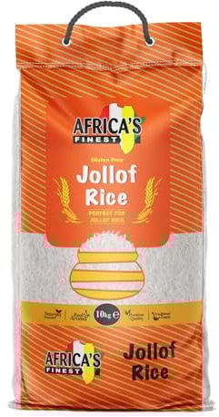 Africa's Finest Jollof Rice, 10kg (Pack of 1) - Premium Quality Rice|Perfect for Jollof Rice