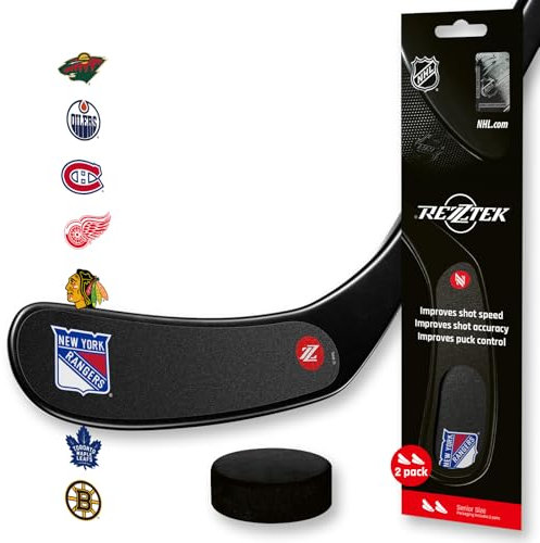 Rezztek NHL Edition (New York Rangers) - Eishockey Schläger Tape Alternative - Hockeyschläger Griffband, Leistungsstarker Griff - für EIS- & Straßenhockeyschläger - Verwendet von NHL Spielern