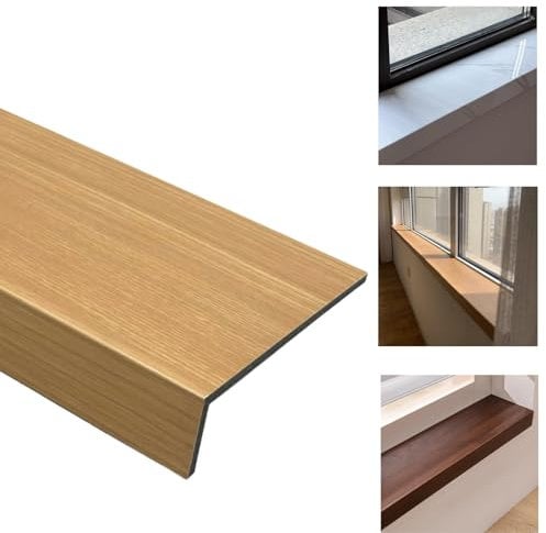 Yately Holz versüßt Fenster Mit Einer holzpanzerung im Wohnzimmer Schutz für die fensterbank, Fenster mit extra-größe verdrahten Das Bad/das Fenster - schutzschild(120x30cm(43.3x11.8))