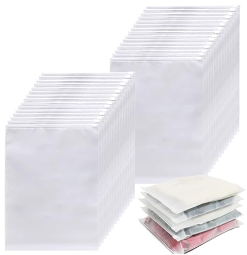 Hospital Bag Organiser Pouches, 30 PCS Travel Storage Bags 25 x 20 CM | Zip-Lock Seal Clothes Bags Organiser Pouches Reusable Ziplock Bags for Clothes Shoe Toiletries