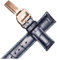 hoosouk Lederarmband Für IWC PILOTUHREN PORTOFINO PORTUGIESER Herrenarmband Uhrenarmband Zubehör(Blue-RoseGold Clasp2,20mm)