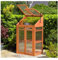 FAHD Traders Premium Wooden Mini Greenhouse – 3-Tier Cold Frame with Adjustable Roof, Lockable Doors & UV-Proof Polycarbonate Glazing (H120 x W69 x D51cm)