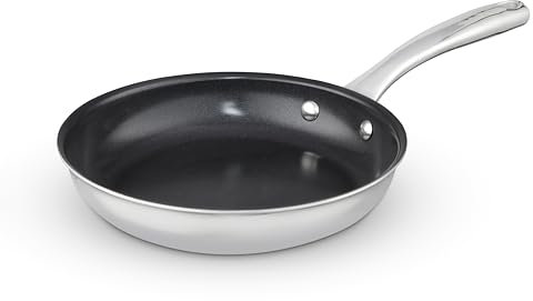 Good Food in Partnership with TOWER GF900272 Tri-Ply 28cm Frying Pan, 10x Stronger Superior Ceramic Coating, Induction Compatible, Stainless Steel