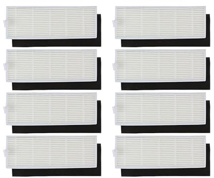 HYEBNP Filtri HEPA compatibili con ILIFE A4 A4S A6 A40 Robot Aspirapolvere Parti Filtri Spugna Filtri di Ricambio Accessori in Cotone (6 Pezzi)(8pcs)