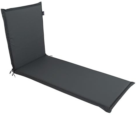 LILENO HOME Sonnenliege Auflage als [1er Set - Rollliege] in Anthrazit - Gartenliegen Auflage perfekt für Strandliege - Polster Auflage für Gartenliege (188x60x5cm) MIA