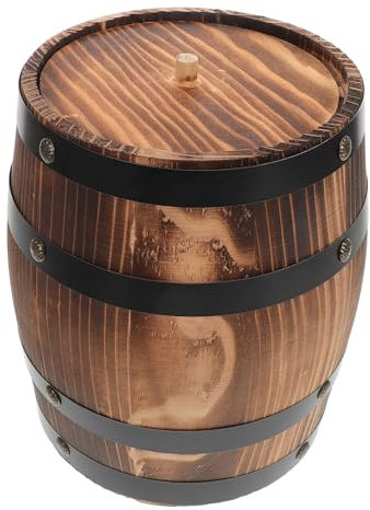 Abaodam Utensilienhalter Aus Holz Vintage Weinfass Kompakter Kochutensilien Organizer Multifunktional Für Küche Und Büro 20cm