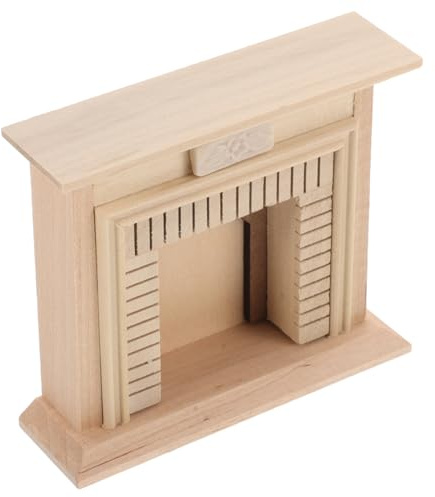 FUNNETOYU Mini Casa De Muñecas De Chimenea DIY Mobiliario Miniatura Sin Pintar para Decoración De De Juguete