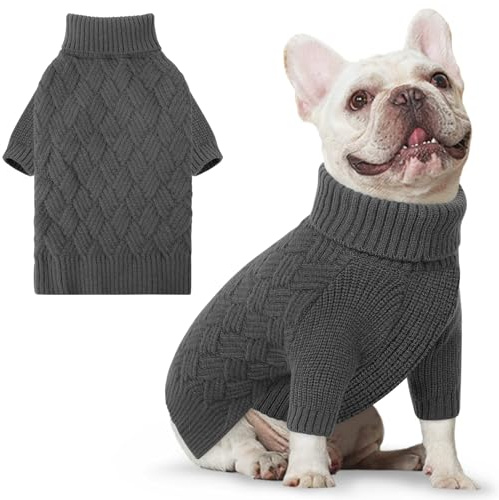 AOFITEE Hundepullover XS, Warme Katzenpullover Hunde Pullover Kleine Hunde | Rollkragen Hund Pullover mit Geschirr öffnung Weihnachten Hundepulli Sweater für Kleine Mittelgroße Große Hunde