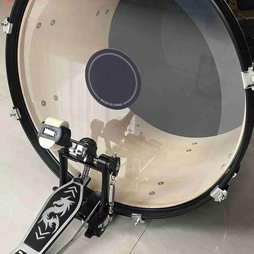 CHICIRIS 2pcs Drum Patch, Easy Application Pet Single Pedal Drumhead -Patches Zum Schutz der Klangqualität und Reduzierung von Oberton für Bass -Drum Percussion Instrument mit 11 Cm/4,3 Zoll Produkt