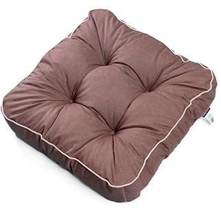 TexDeko® Ecolen halbes Palettenkissen Sitzpolster Palettenmöbel Stuhlkissen 60x80x12 cm Sitzauflagen Gartenmöbel Polsterauflagen UV-Schutz & Wasserabweisend Bodenkissen Outdoor Rattanmöbel (Braun)