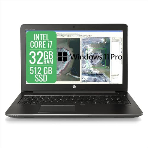 HP Zbook 15 G3 Pc Portatile Notebook Intel i7-6820HQ, Ram 32 Gb, SSD 512 Gb, Nvidia Quadro M2000M 4GB, Display da 15,6, WiFi, Windows 11 Pro + Libre Office (Ricondizionato)