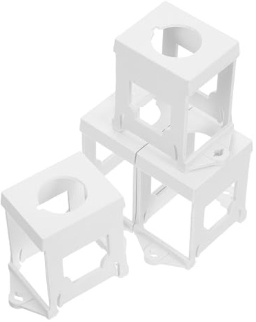 Din Schienenhalterung für 22mm Drucktaster, 4 Stück, Weiß | Kunststoffausführung, Robust und Formstabil, Präzise Passung für Industrie und Zuhause, Hutschienen Halterung