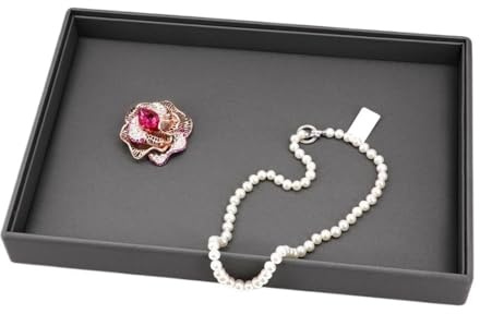 YCLiyaoEu202511 jewelry stand Black Ring Tray Counter Finger Rings Arrangement Household Storage Display Jewelry Stand Jewelry Towers