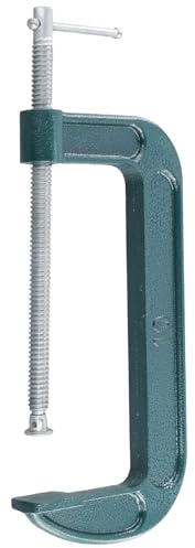 LEXININ 10 Inch Large G Clamp, Jaw Opening 200mm Green C Clamps for Woodworking Welding Building, Malleable Cast Iron