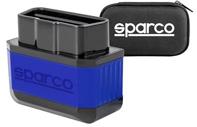 Sparco Dispositivo di diagnosi per auto multimarca OBD2 Scanner Bluetooth 5.2 per iOS e Android Lettore di codici di errore DTC Cancellazione dei guasti del motore Monitoraggio in tempo reale