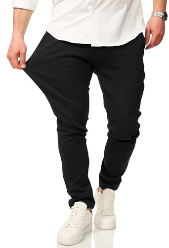 behype. Herren Chinohose mit Super Stretch als Performance Pants in Slim-Fit - Chino Stoffhose Elegant & Casual - Herrenhose Men's Pants