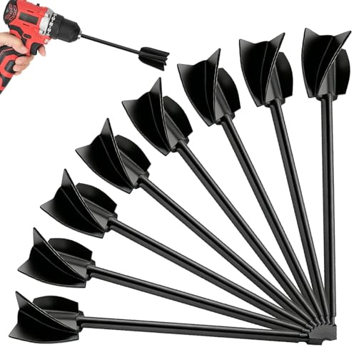 8 Stück Epoxidharz Rührer, Farbrührer 16,5 cm Schwarz, epoxidharz zubehör Set mit Mischpaddel für 1/4 Bohrer, gleichmäßiges Mischen von Farbe und Keramikglasur