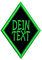 smartoutdoor Rauten-Aufnäher für deinen Wunschtext - viele Farben und Größen (5x3,5cm)