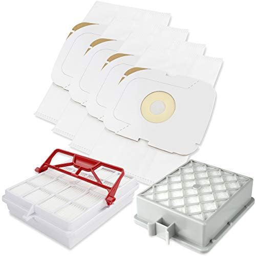 12 Vlies Staubsaugerbeutel Beutel Staubcontainer + 1 Hepa + 1 Hepa Carbon Filter passend für Lux Intelligence S115 Staubsauger