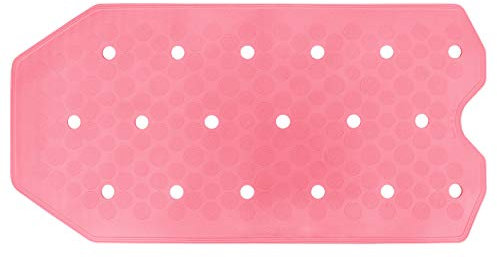 Lashuma Rutschmatte Sissi für Badewanne 72x36 cm, Wanneneinlage mit Löcher Farbe: Nelken Rosa, Wannenmatte Kautschuk