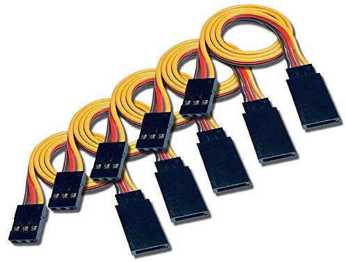 VUNIVERSUM 5 Stück 20cm 22AWG Premium Servo Verlängerung Servokabel Verlängerungskabel Male to Female JR Graupner Futaba Stecker auf Buchse Kabel 3PIN von Mr. Stecker Modellbau®