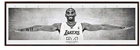 Kobe Bryant Wings Leinwandbild Wandbild Basketball Star Poster für Wohnzimmer rahmenlos (20 x 60 cm ungerahmt)