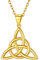 Sterling Silver Necklaces for Women Solid 925 Gold Pendant Necklace for Girlfriend Celtic Jewellery Women Celtic Knot Necklace