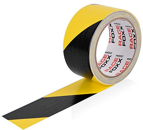 RACEFOXX Gaffer Tape Gewebeklebeband Lasso Panzertape Klebeband gelb/schwarz