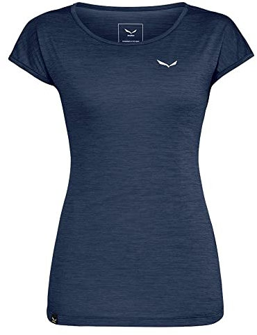 Salewa Damen Puez Melange Dry W S/S Tee T Shirt, Navy Blazer Melange, L EU