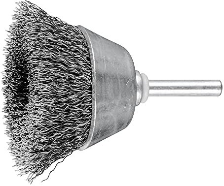 PFERD Topfbürste ungezopft TBU, Ø 50mm Schaft-ø 6mm Stahl-Draht-ø 0,30, 43298011 – für Geradschleifer, Bohrmaschinen, Biegwellen