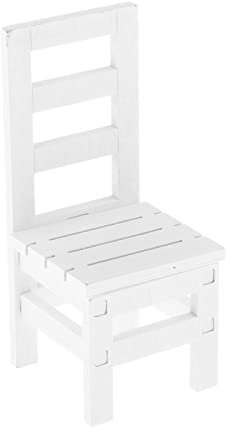 Harilla 1/6 Gradeinteilung Stuhl Schreibtisch Tisch für 12 Actionfigur Zubehör Puppenhaus Dekoration Miniaturmöbel, Stuhl Weiß