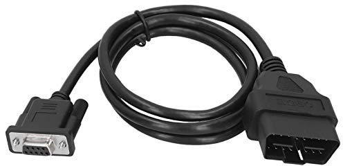 Aramox Auto Diagnose-Verlängerungskabel, Diagnosekabel 16Pin OBD2 auf RS232 DB9 KFZ Diagnose Interface Adapter Verlängerungskabel Stecker Auto Diagnose Kabel Adapter