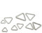 YUOYU 50 Stück/Charge Innendurchmesser 10/13/15/20 mm Dreieck Schnalle Verbindung Legierung Metall Schuhe Taschen Gürtelschnallen DIY Zubehör