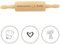 HOFMEISTER® Holz-Teigroller Mini mit Namensgravur, 26 cm, drehbare Achse, kleine Griffe für Kinderhände, einfaches Ausrollen, Back-Spaß mit dem Mini-Nudelholz, Naturprodukt aus Europa