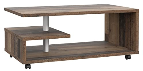 Newroom Couchtisch Old Wood Vintage Wohnzimmertisch Modern - 105x45,6x60 cm (BxHxT) - Sofatisch Ablagetisch Tisch - [Brisa.Four] Wohnzimmer Wohnstube Büro