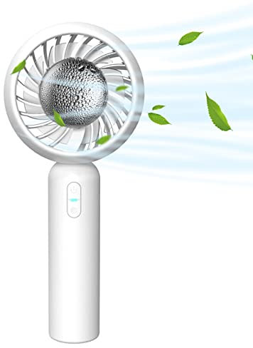 flintronic Mini Ventilator Handventilator Leise, Ventilator Klein mit kühlung, USB akku ventilator stark, Tragbarer Taschenventilator Fan Lüfter für Büro, Zuhause, Sport, Camping, Reisen -Weiß