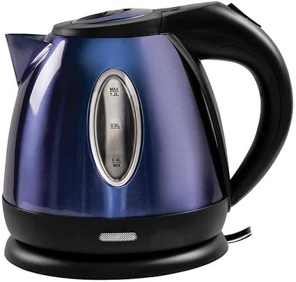 Caravan Motorhome Low Wattage Cordless Kettle 1.2L 750 Watt BLUE THIRLEMERE