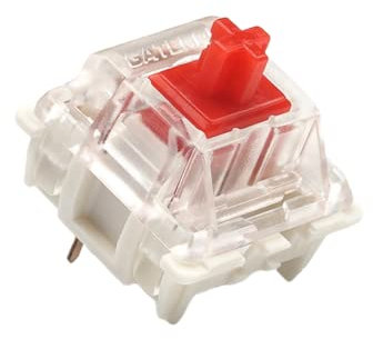 Packung mit Gateron ks-9 G PRO Tastenschaltern für Mechanische Tastaturen | Platte Montiert | Vorgeschmierte Switches (Gateron PRO Red, 90 Stück)
