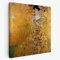 BKstuff Cadre Peinture oeuvre d'art, Reproduction sur toile entoilée Oeuvres de Gustav Klimt (La Dame en or, Gustav Klimt, 30x30cm)