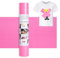 IModeur 12 Ft Pink Iron on Vinyl Roll - 30.5 x 366 cm Pink Heat Transfer Vinyl for Cricut Maker, Silhouette Cameo, Pink HTV Vinyl Roll for Shirt, Clothes, Hats, Pants, Other Fabric
