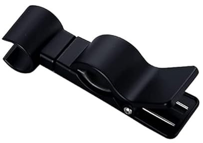 Black Clip on Holder, 16-29 MM Shower Head Holder, Replaceable Wall Mounted Shower Head Attachment, Universal Hand Shower Holder, Height Adjustable Shower Slider Without Drilling