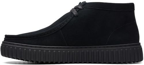 Clarks Chukka Torhill stivali alti da uomo, Pelle scamosciata nera, 10.5