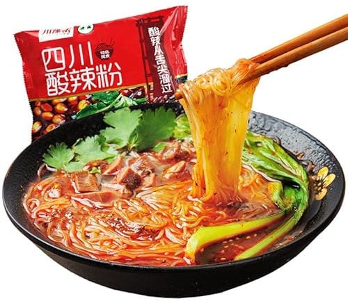Chongqing Hot and Sour Noodles【100g/bag】, Sichuan Spicy Hot Pot, Hot and Sour Vermicelli instant noodles, Spicy Sweet Potato Noodles, Chinese Spicy Snacks, Delicious breakfast (1 bag)