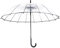 Meichoon Regenschirm Transparent Hochzeit Long Stockschirm XXL klar und extra groß: 120 x 97 cm mit praktischem Öffnungsmechanismus und ergonomischem Griff PVC