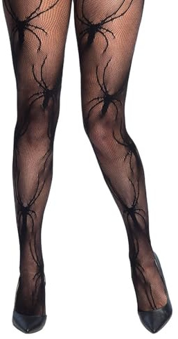 Boland - Strumpfhose Spider Widow Halloween | Dehnbare Hose mit Fischnetz für Kostüm, Karneval und Mottoparty, Spinne, Hexe, Dia de los Muertos