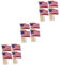BESPORTBLE 150 Stk Amerikanische Flagge Usa-flagge Mini-hand Holzdekor Flagge Der Königlichen Feier Konzertfahne Mini American Stick Flag Amerika-flagge Polyester Handheld Vereinigte Staaten