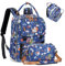 Tonyeee Wickelrucksack für Mama und Papa Wickeltasche groß mit Wickelunterlage abnehmbarer Flaschentasche Baby Tasche für Reisen Kinderwagen Babytasche Blau