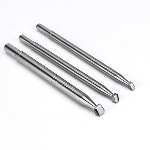 Singring Leather Stamping Tool Beveling Set 3Pcs Smooth Beveler Stamps Stainless Steel Carving DIY LeatherCrafts Kit